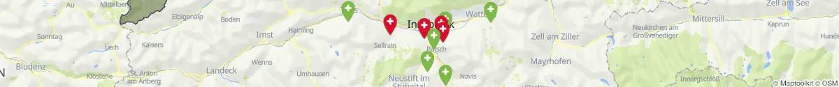 Map view for Pharmacy emergency services nearby Innsbruck  (Land) (Tirol)